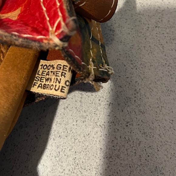 Patricia Nash | Floral Red, Green, Tan Crossbody | - Picture 4 of 7